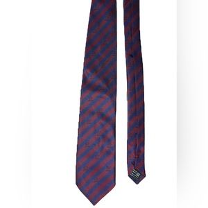 Gucci tie, navy and burgundy with gucci logo